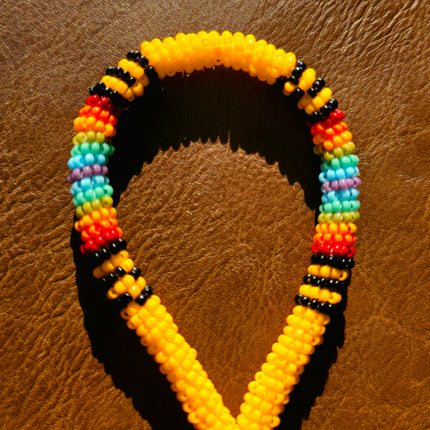 Beaded Keychain - Yellow