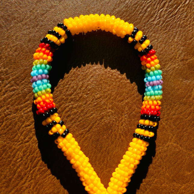 Beaded Keychain - Yellow