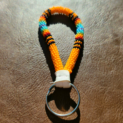 Beaded Keychain - Orange
