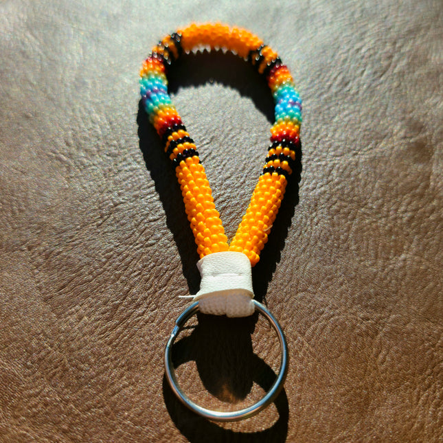 Beaded Keychain - Orange