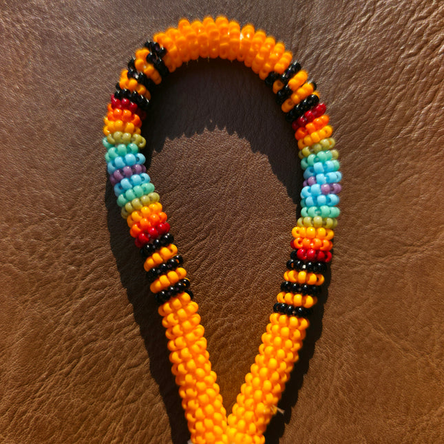 Beaded Keychain - Orange