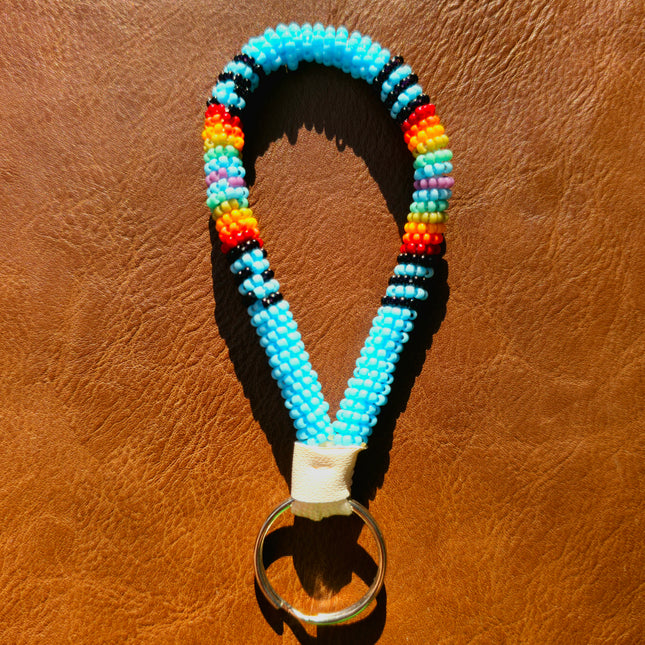 Beaded Keychain - Turquoise
