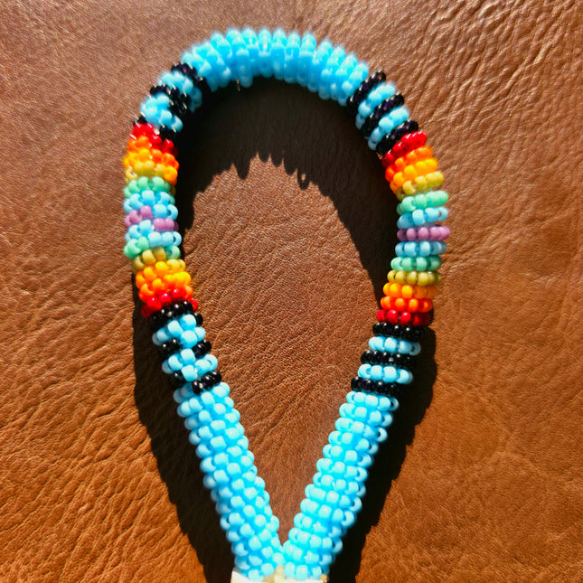 Beaded Keychain - Turquoise