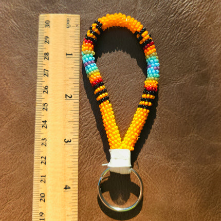 Beaded Keychain - Orange