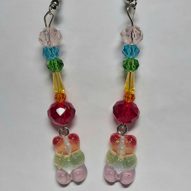 Rainbow Gummy Bear Stick Earrings