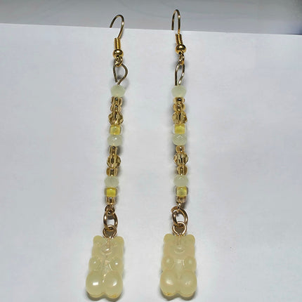 Yellow Gummy Bear Stick Earrings