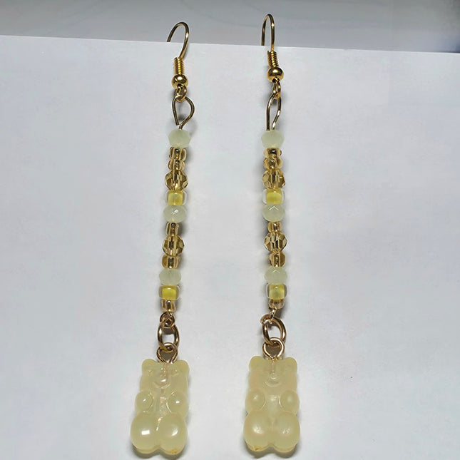 Yellow Gummy Bear Stick Earrings