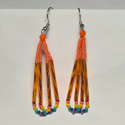Orange Medium Loop Earrings
