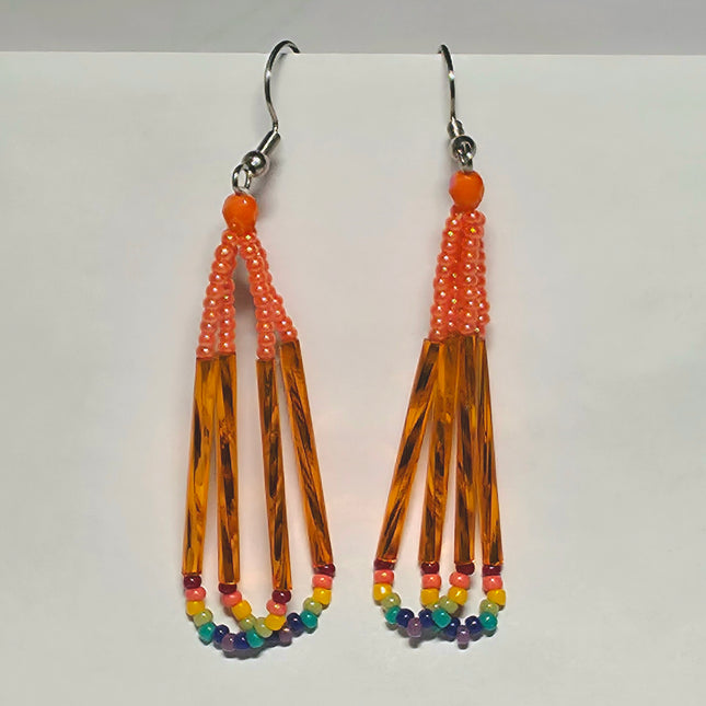 Orange Medium Loop Earrings