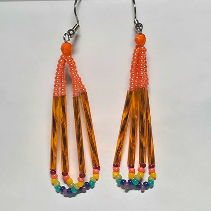 Orange Medium Loop Earrings
