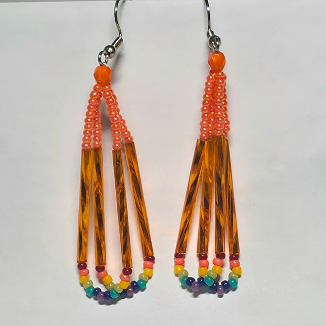 Orange Medium Loop Earrings