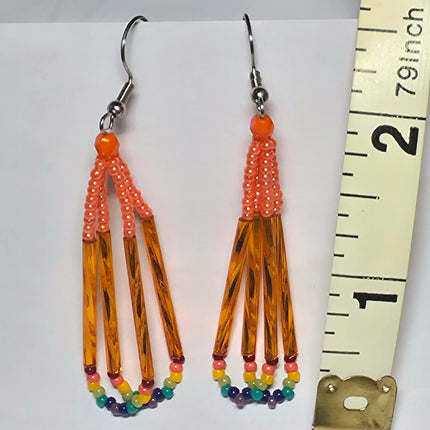 Orange Medium Loop Earrings