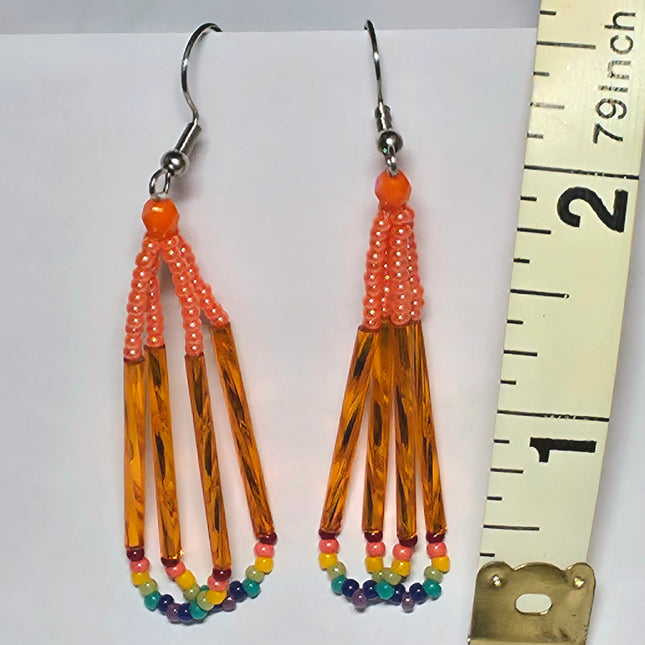 Orange Medium Loop Earrings