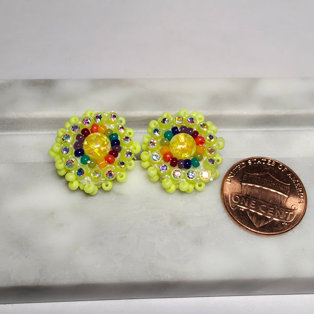 Yellow Stud Earrings