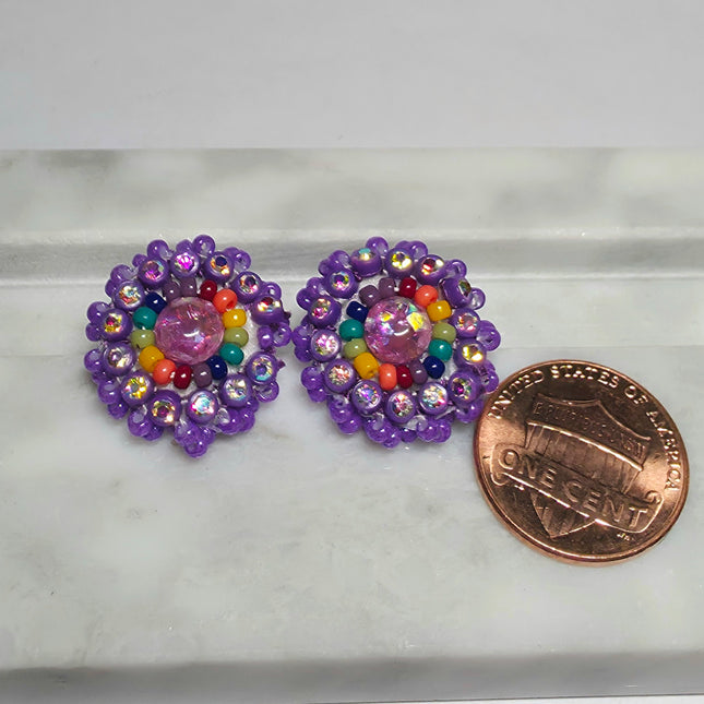 Purple Stud Earrings