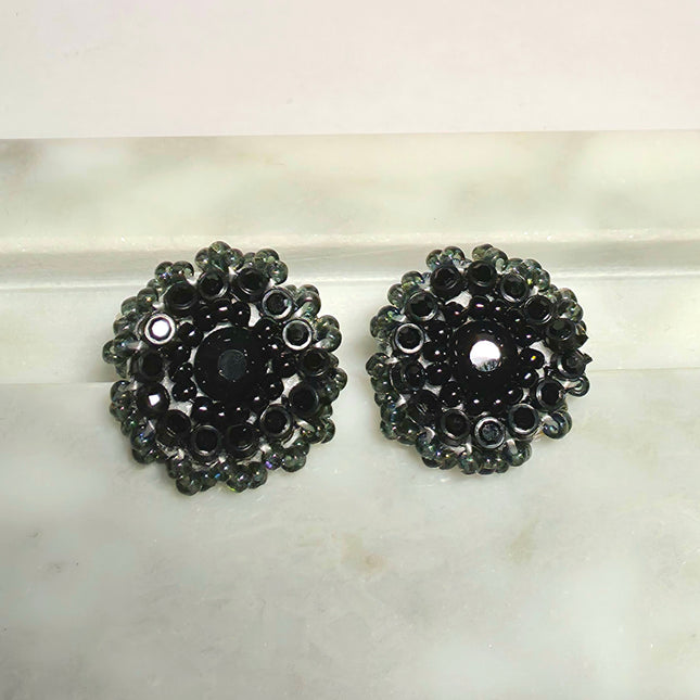 Black Stud Earrings