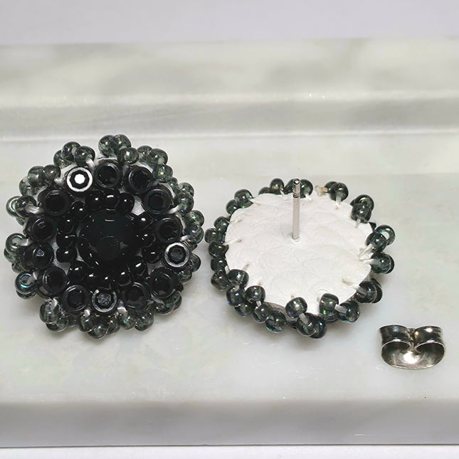 Black Stud Earrings
