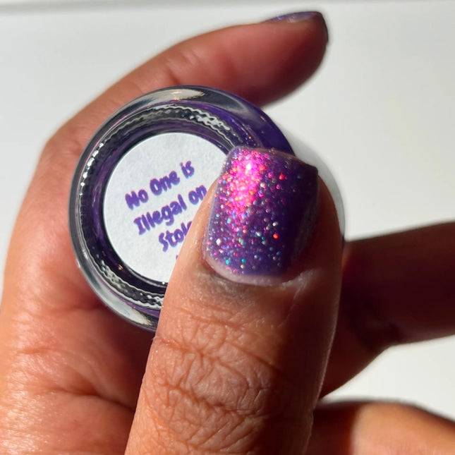 No One is Illegal on Stolen Land - Anishinaabe Quad